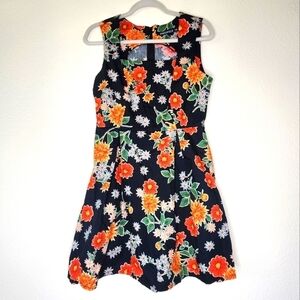 Dangerfield Black Floral Retro Dress 10